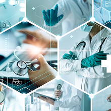 Medical diagnostics concept showing laboratory research and development for clinical applications.